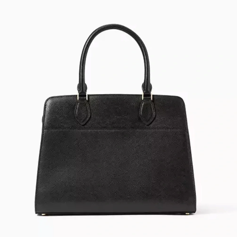 KATE SPADE Madison Saffiano Leather (NWT Medium Satchel BLACK COLOR